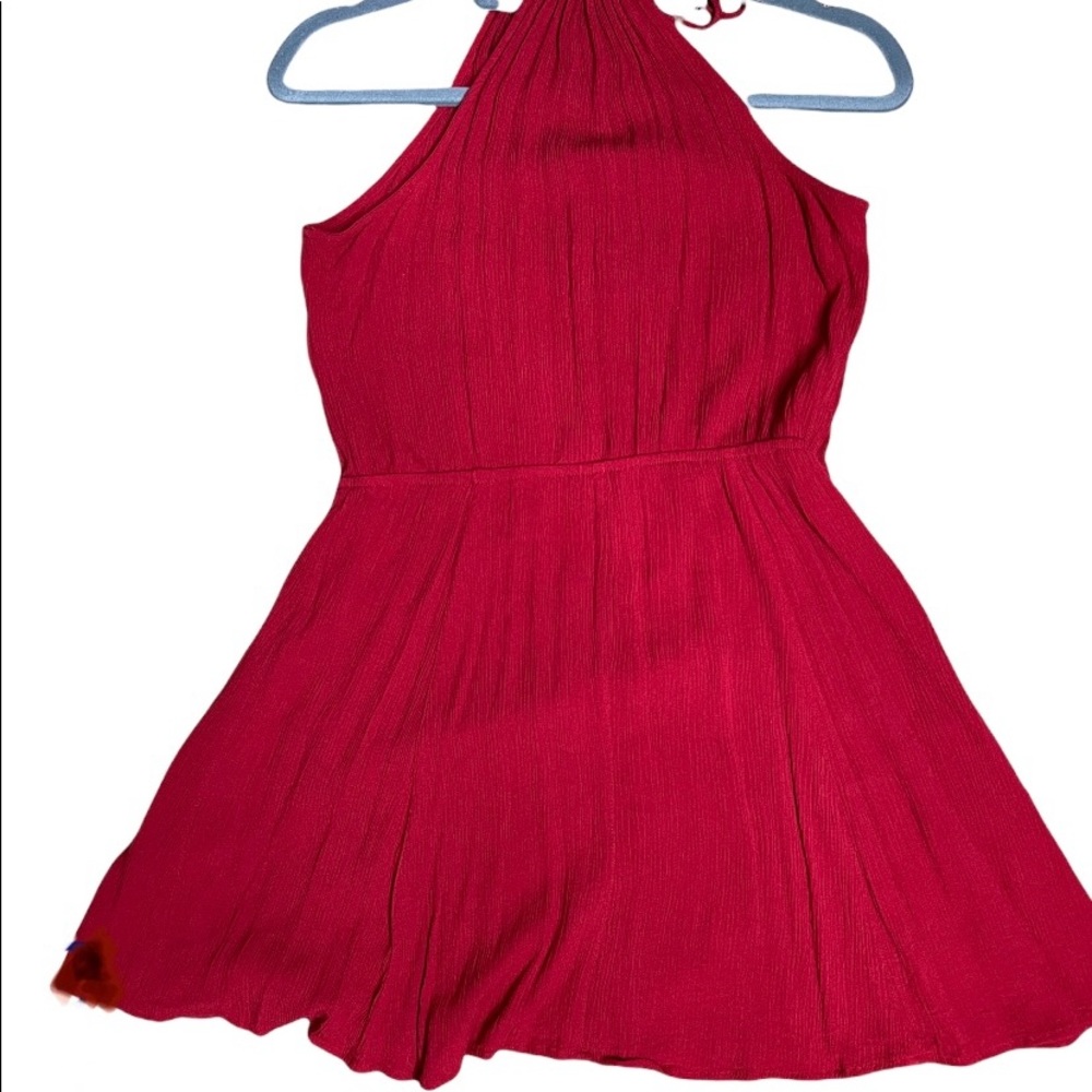 High neck skater dress